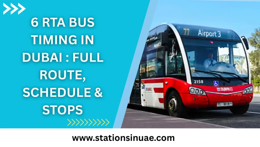6 rta bus dubai timing