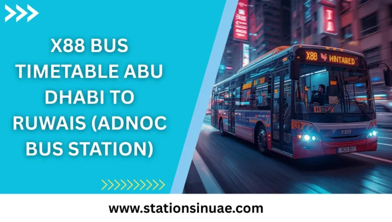 X88 Bus Route Dubai to Ruwais