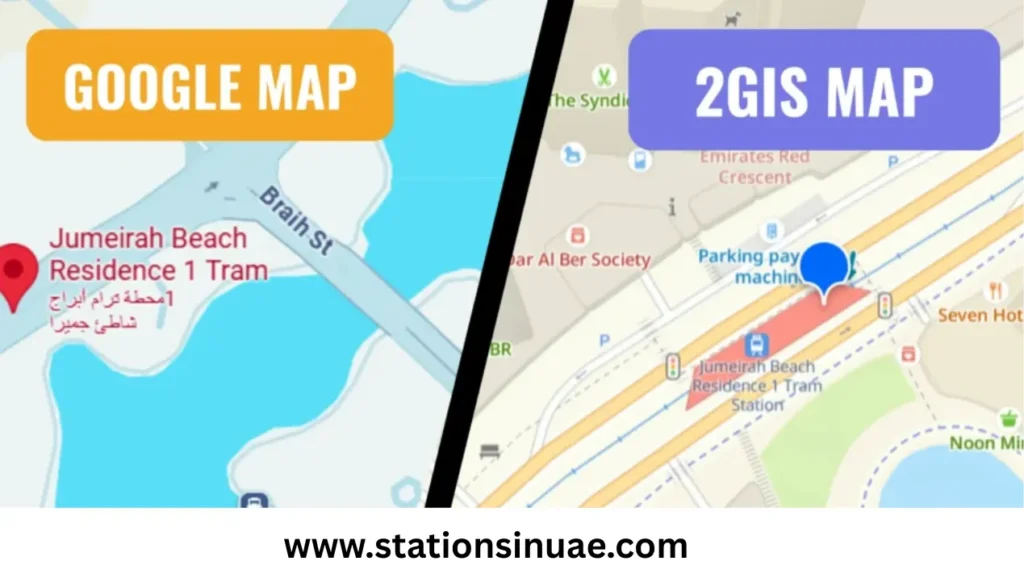 Jumeirah Beach Residence 1 Tram Station Map