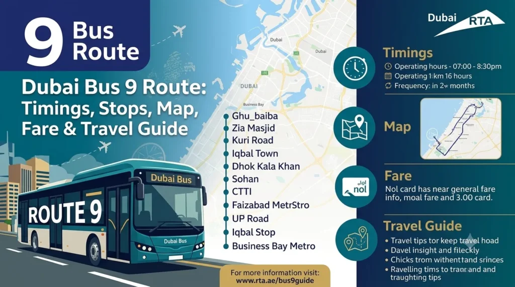Dubai Bus 9 Route