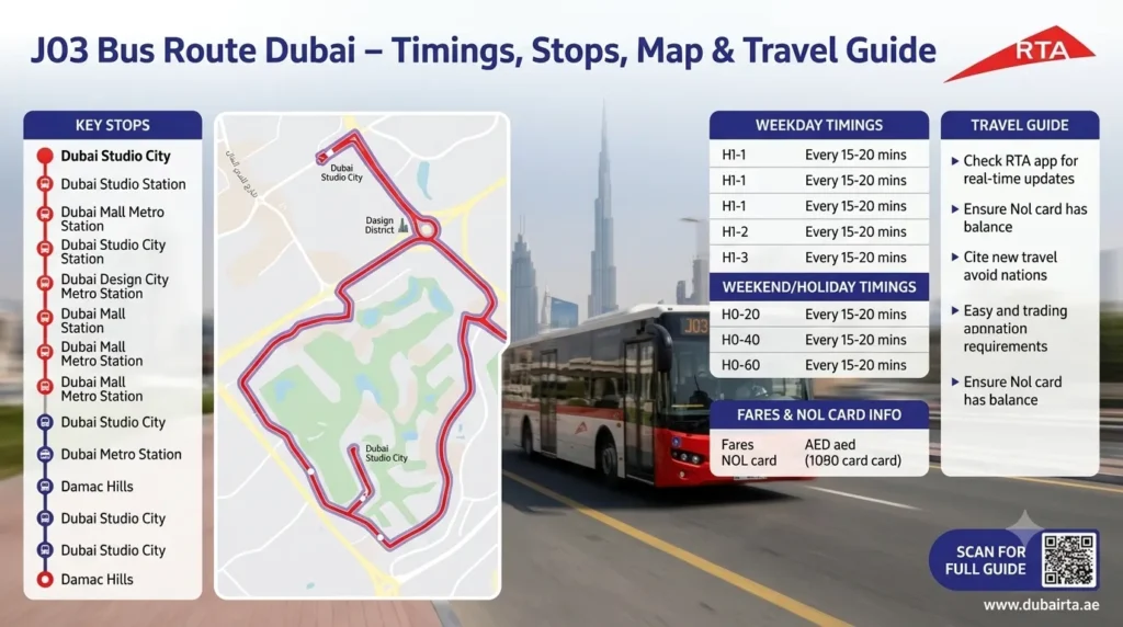 J03 Bus Route Dubai – Timings, Stops