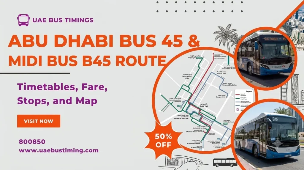 abu dhabi bus 45 & midi bus b45 route