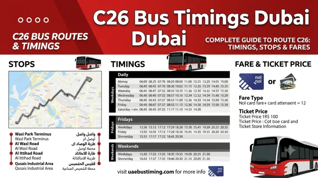 c26 bus timings dubai