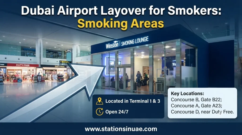 dubai airport layover for smokers smoking areas