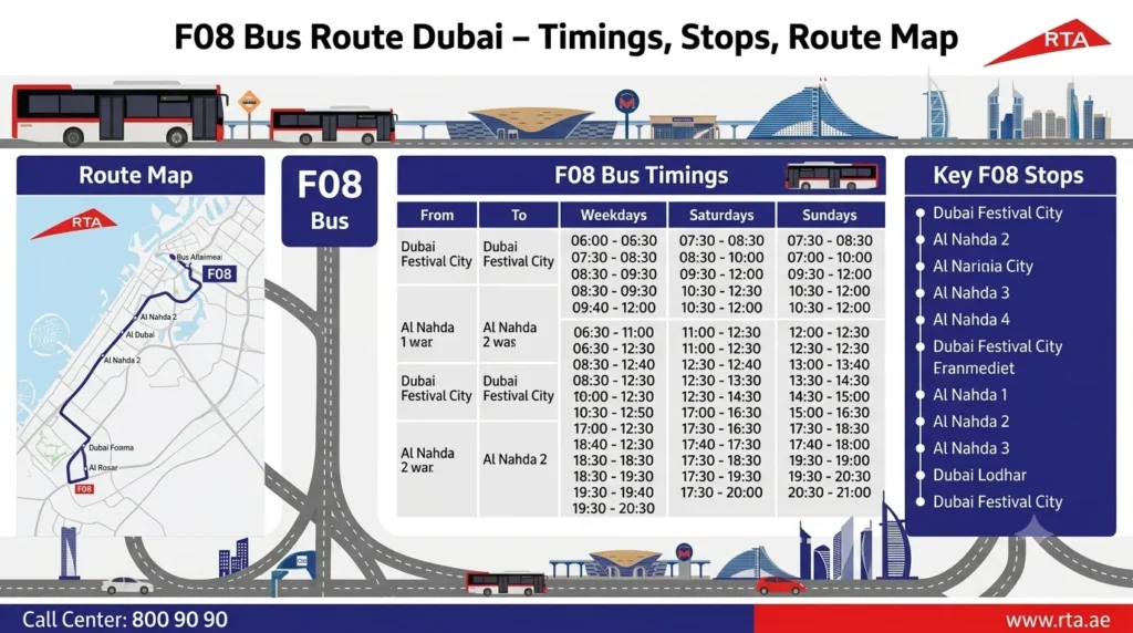 f08 bus route dubai