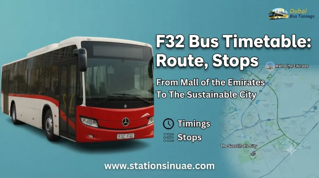 f32 bus timetable route, stops