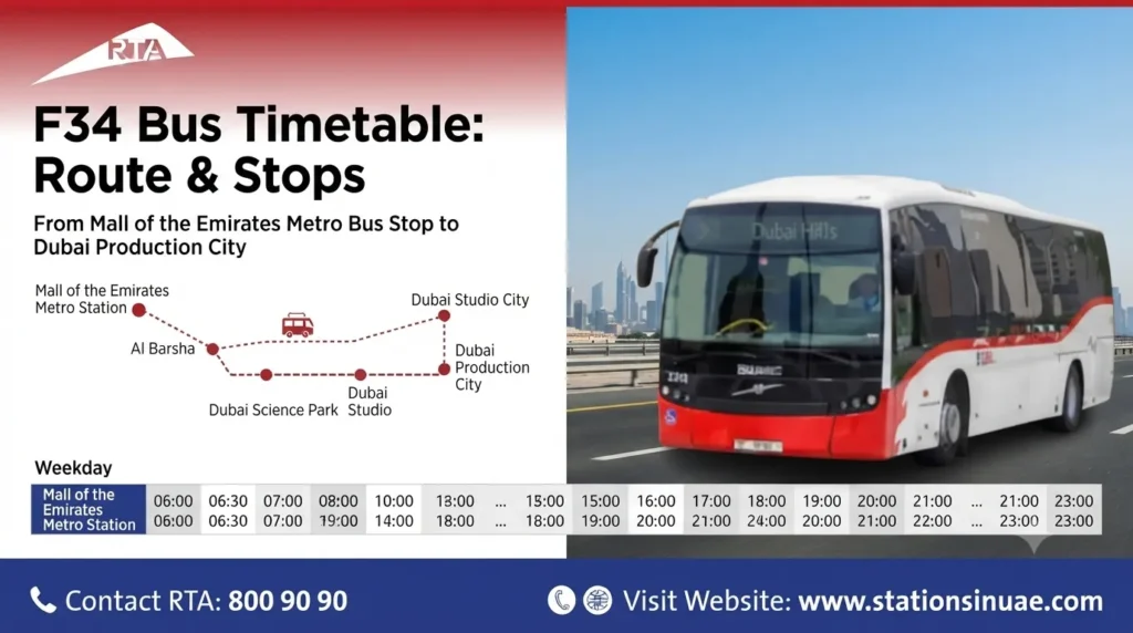 f34 bus timetable, route, stops