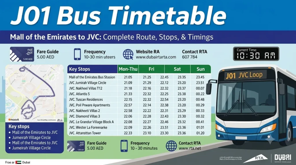 j01 bus timetable
