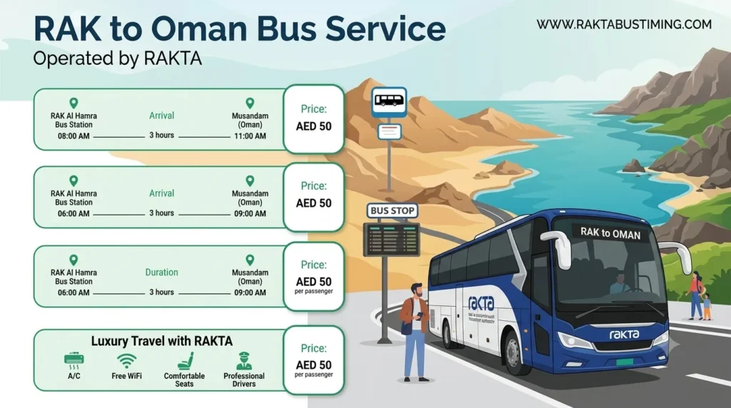 rak to oman bus service