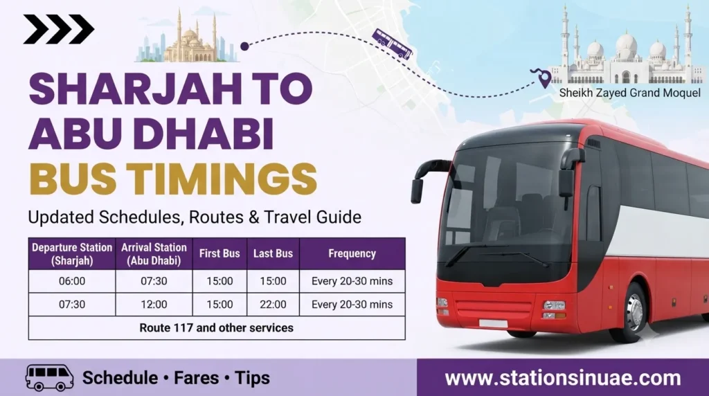 sharjah to abu dhabi bus timings